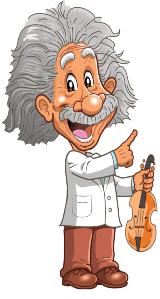 Irvine Academy of Music Einstein with violinIrvine Academy of Music Einstein with violin